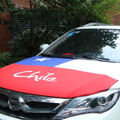 Housse De Capot Voiture Drapeau Maroc 1x1,5m - Polyester élastique, Lavable - Pour événements, Support Sportif